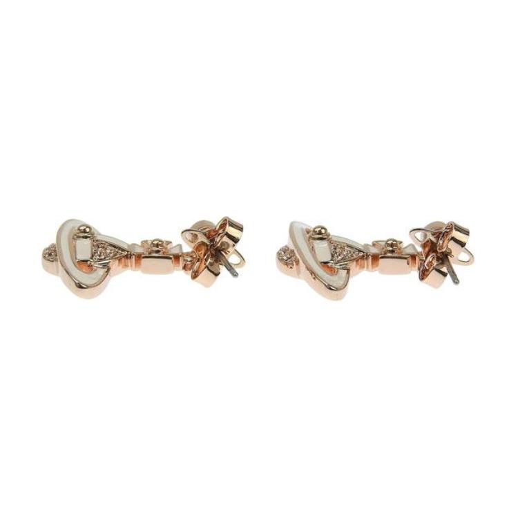 Vivienne Westwood Neil Saturn Design Pendant Brass Earrings Women earrings Beige Rose-Gold 6202014L02G231