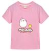 Sommarkläder för barn Flick T-shirt Molang och Piupiu T-shirts Söt kanintryck Barnkläder Pojkar Grafisk t-shirt 100%bomull Topp