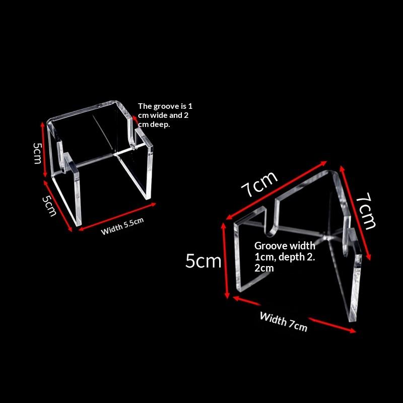 1pc Hand Fan Display Stand Bracket Clear Acrylic Holder Storage Support Foldable Fan Stand Holder Space-Saving Desk Organizer