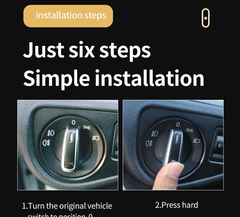 Compatible with Volkswagen: Bora, Lavida, Passat, Polo, Beetle, Sagitar, Jetta, Langxing, Santana - Automatic Headlights