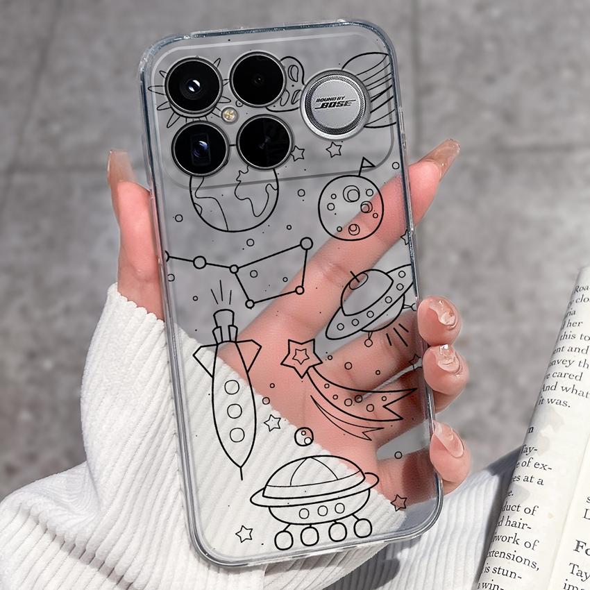 Covers For Xiaomi Poco F8 Ultra F8 F5 Pro F3 C50 C40 Mi Note 2 3 Transparent TPU Phone Case Cute Pet Dog Soft Silicone Dustproof Shell For Xiaomi Capa