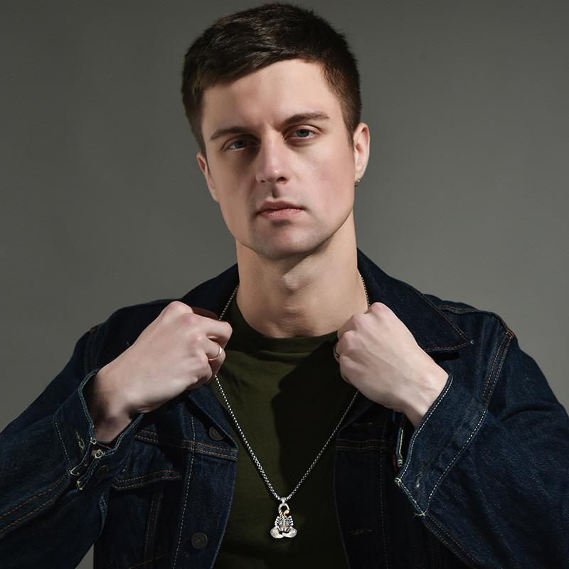 Eye-catching Scorpio Crab Pendant Necklace Featuring Sophisticated Lotus Design For Fashion Lovers