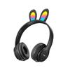 OIMG Kids Light-Up Rabbit Ear Bluetooth Gaming Headset