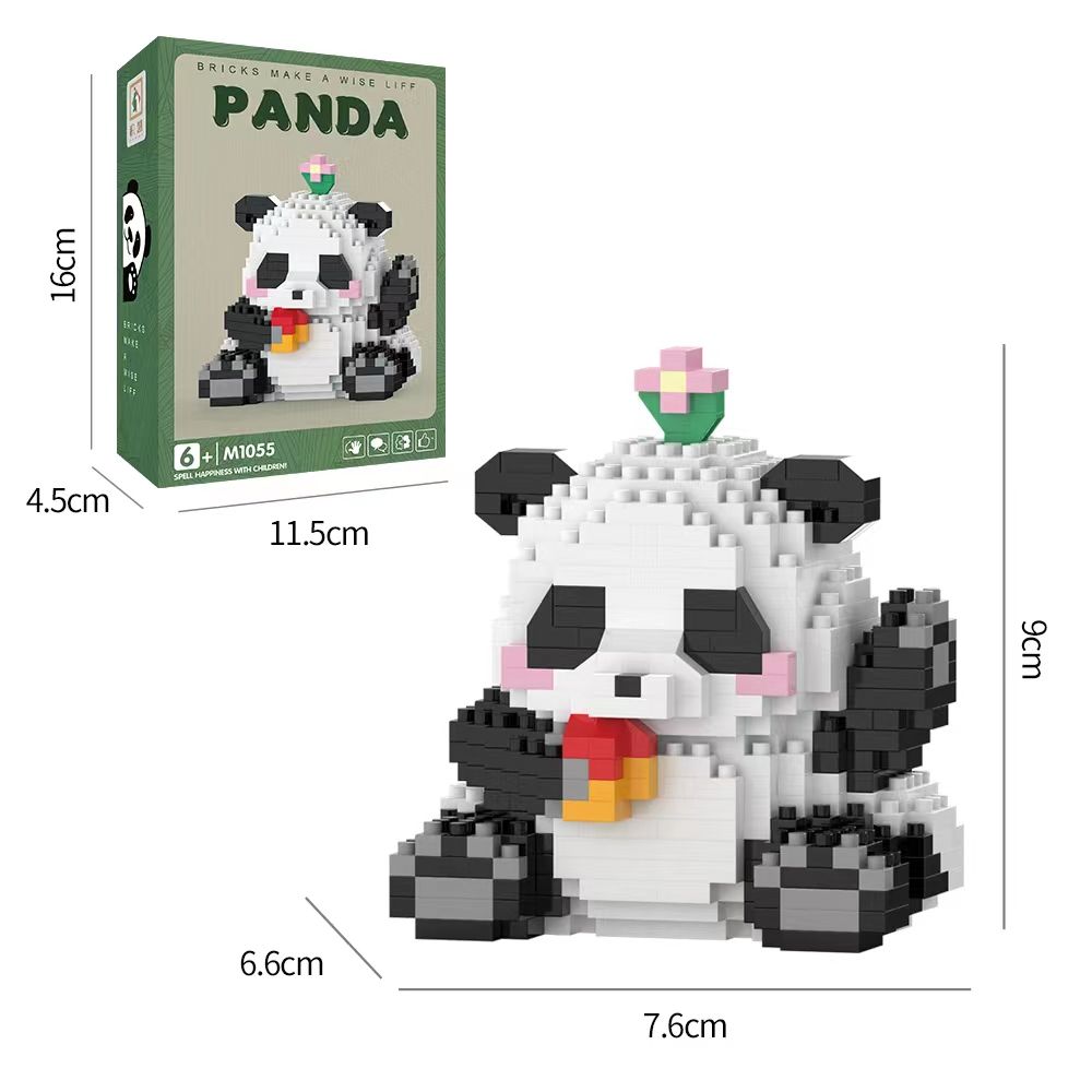 Panda Lovers Creative Micro Building Blocks 3D Mini Model Kit Moc Diy Gift Christmas Decor Children Toys