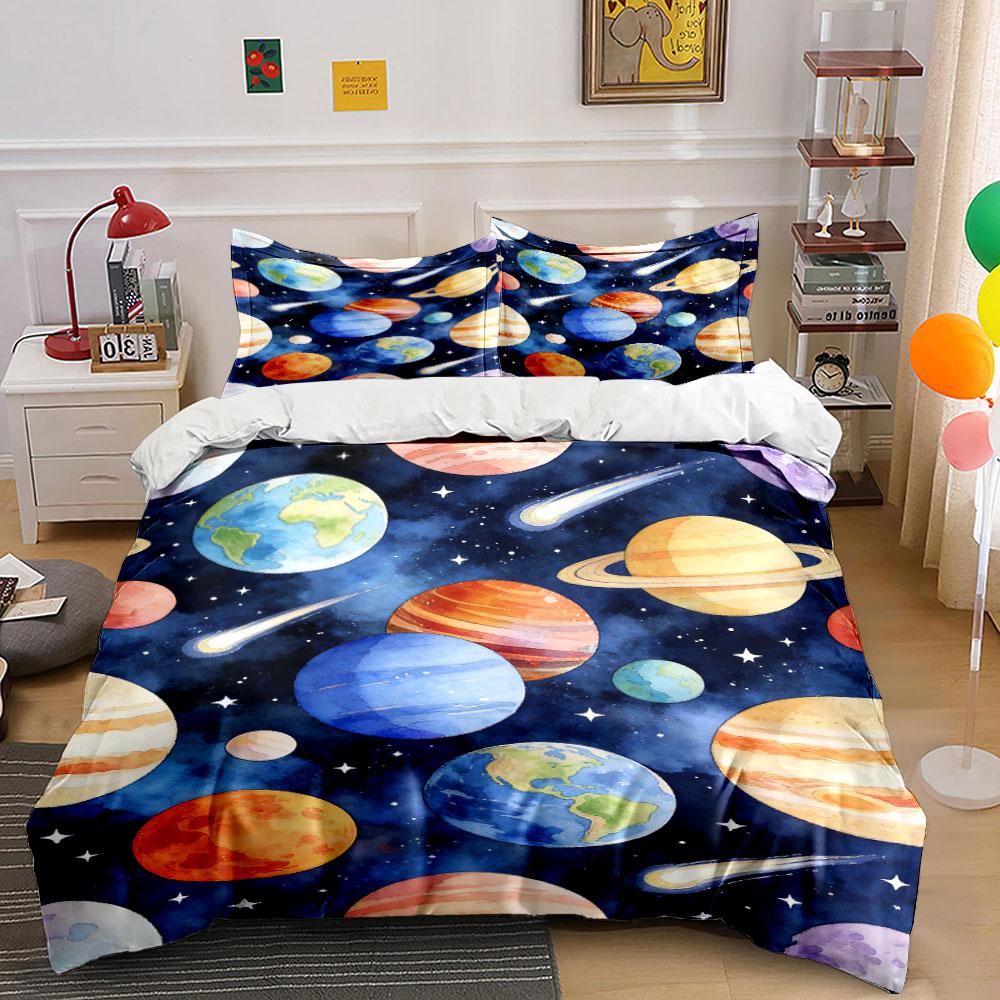 

Planets, stars, and comets. Bedding sets Duvet cover sets Duvet covers Pillowcases(1 * Duvet Cover 2 * Pillowcases, without duvet insert) 135x200cm