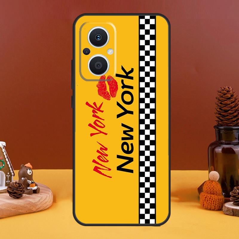 NYC Yellow Taxi Cabs Case For OPPO Reno 5 Lite 4 6 7 8 10 Pro 11 F 4Z 5Z 8T OPPO Find X2 X3 Lite X5 X6 Pro Cover
