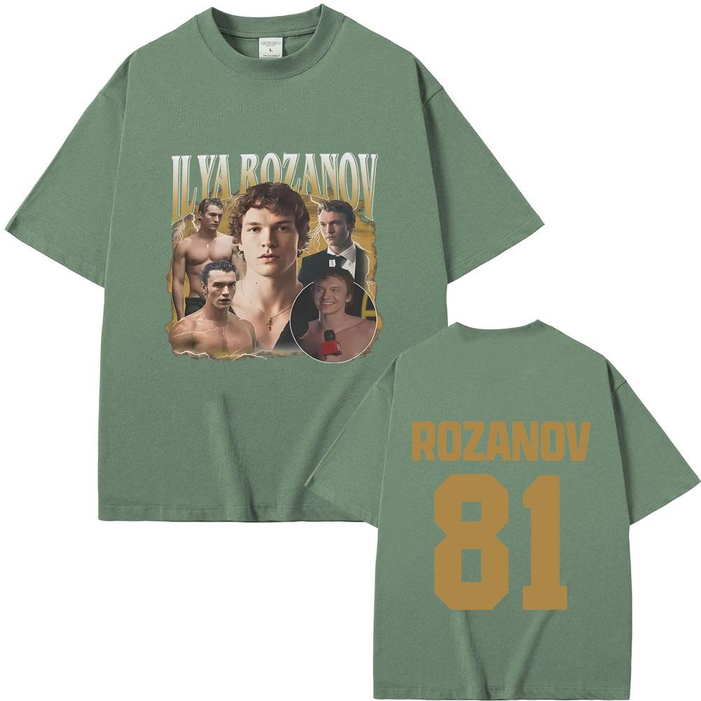 

Heated Rivalry Ilya Rozanov Hollanov 81 Print Tshirt Men Women Casual Oversized Streetwear Male Fashion Vintage Crewneck Tshirt 4XL