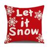 New Red and White Christmas Pillowcase Homewares Cartoon Elk Linen Sofa Pillowcase