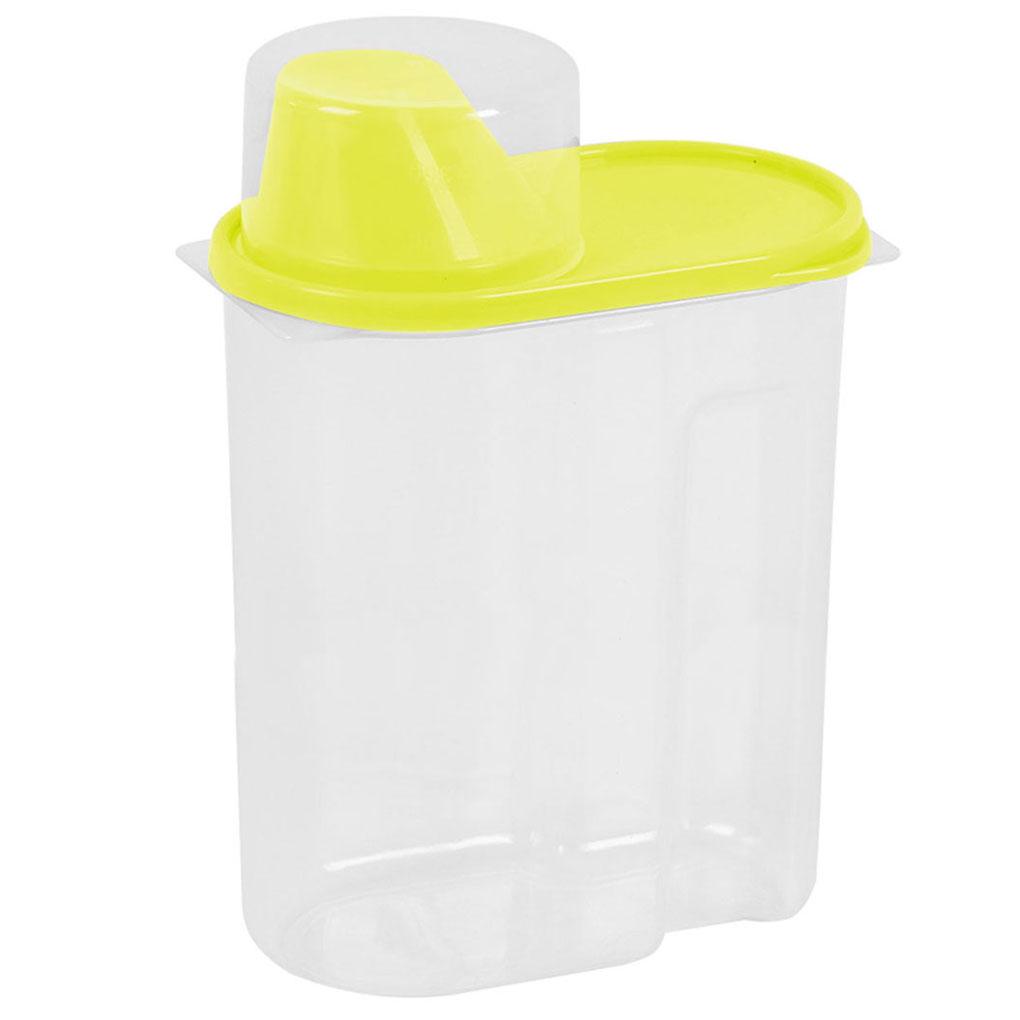 2.5L Plastic Food Storage Box Airtight Container With Pour Lids Kitchen