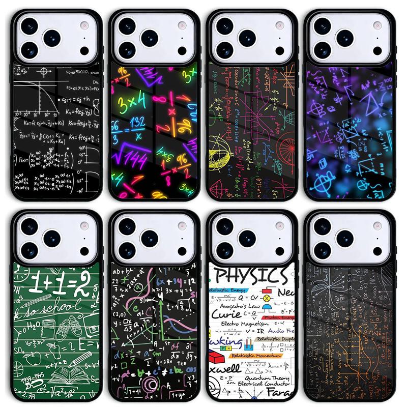 Funny Maths and Physics Design Mobile Phone Case for IPhone 17 AIR 16pro Max 15 14 13 12 11 Bumper Cover