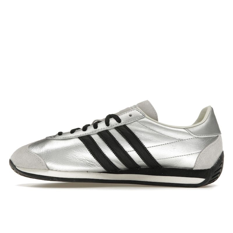 adidas Originals Country OG Off White Core Black Silver Metallic JH6337 Women's Casual Shoes