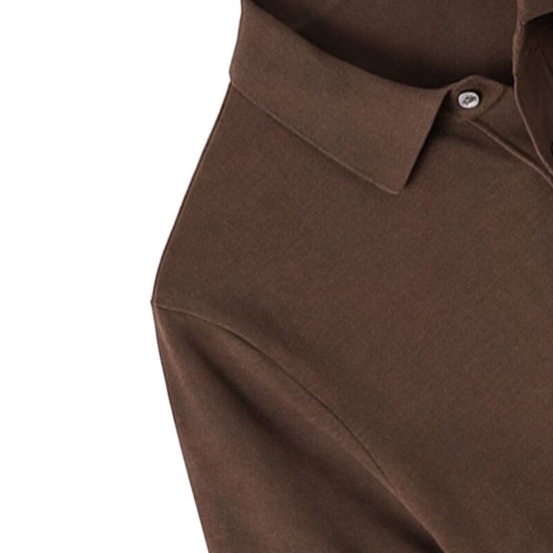 JOW Men's Fine Spun Machine Washable 100% Wool Short Sleeve Polo Shirt