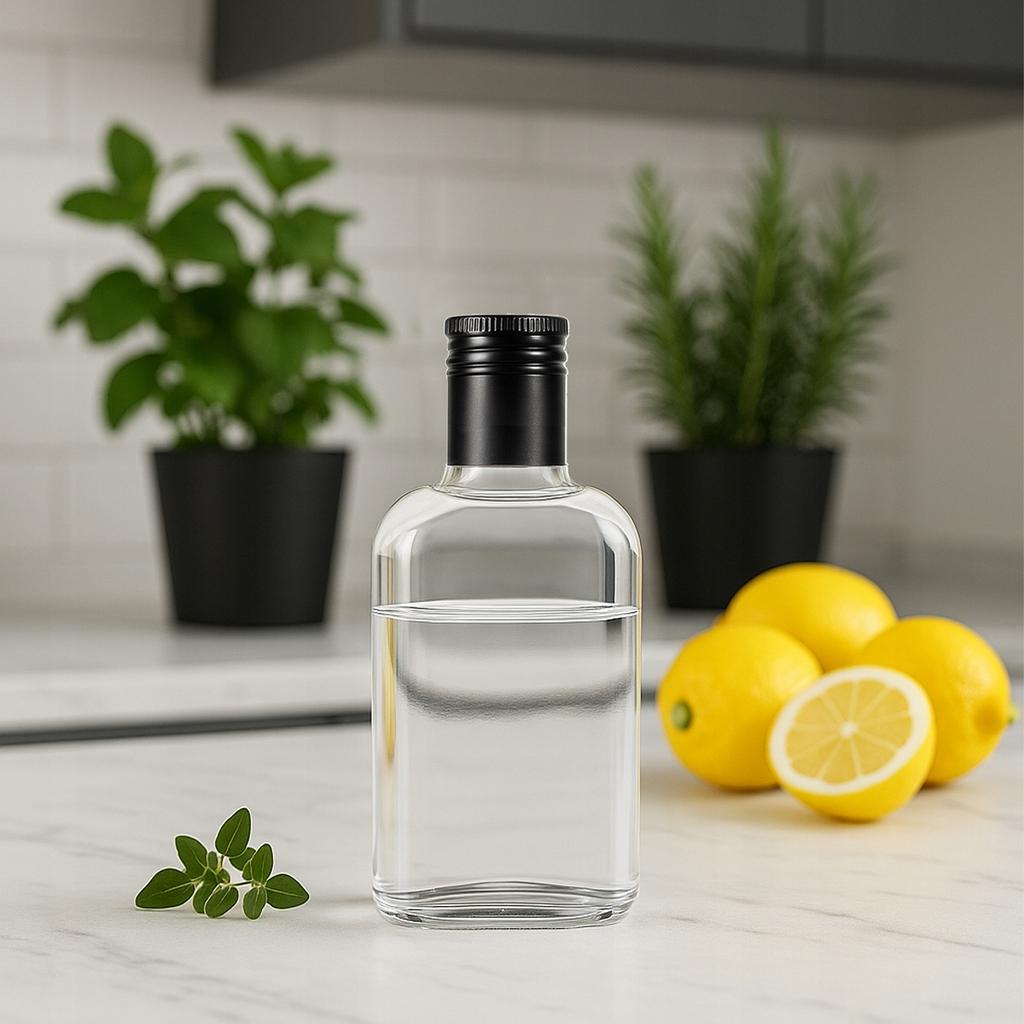 5X Glass Flasks Hip Flask 200Ml + Cap For Moonshine Tinctures Vodka Wedding