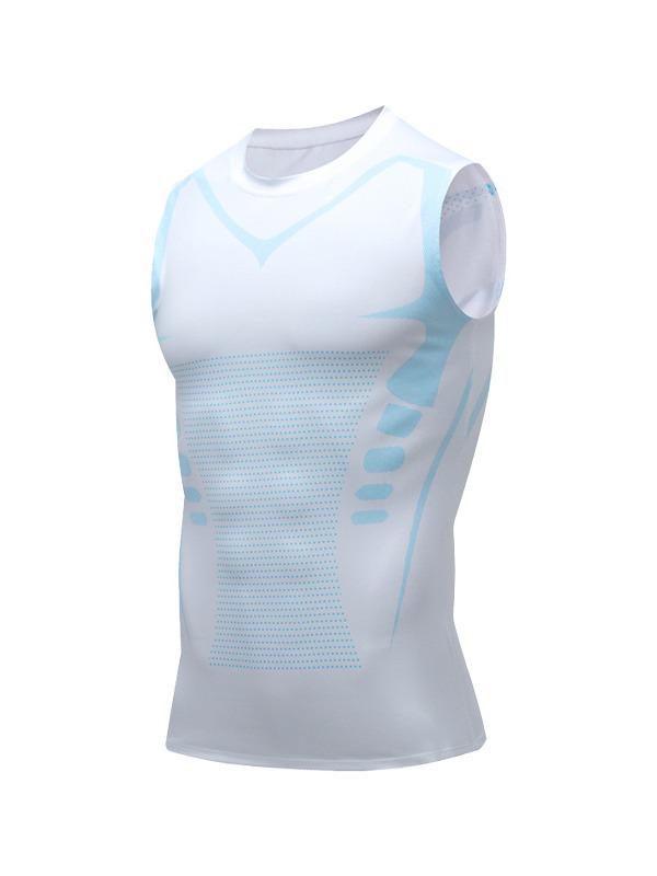 Men's Quick-Dry Fitness Sleeveless Set: Tight-Fit Wide-Shoulder Running & Basketball Training Vest & Shorts.