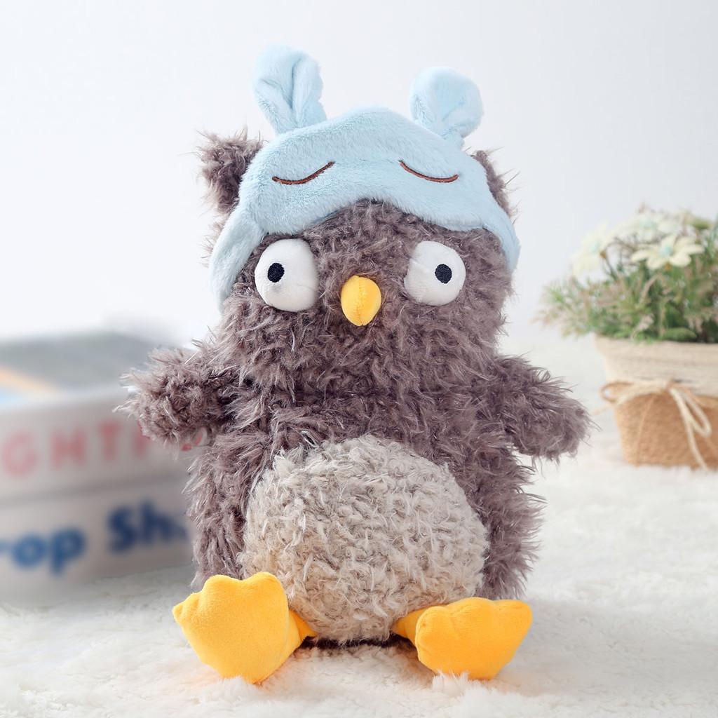 Maschera per Occhi Gufo Peluche Giocattolo Bambola Animale Regalo Per Bambini E Collezionisti