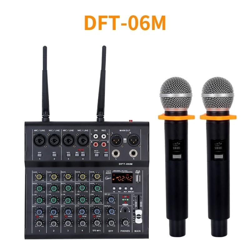 Professional Mixer Bluetooth 5.0 Computer Recording Live Broadcast Small Home Stage Audio Reverb System Sound Card Mixer