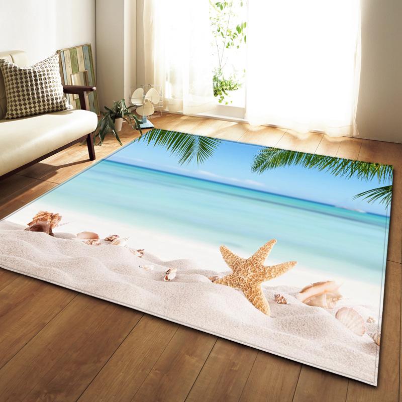 

Starfish Conch Beach Shell Area Rug Soft Floor Mat for Living Room Bedroom Boys Home Decor Kitchen Doormat 40x60cm