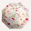 Dessert Hello Kitty Automatic Folding Umbrella - 3 Folding Design, Vivid Cartoon Pattern, Suitable for Outdoor Activities, A Gift for Fans In All Seas