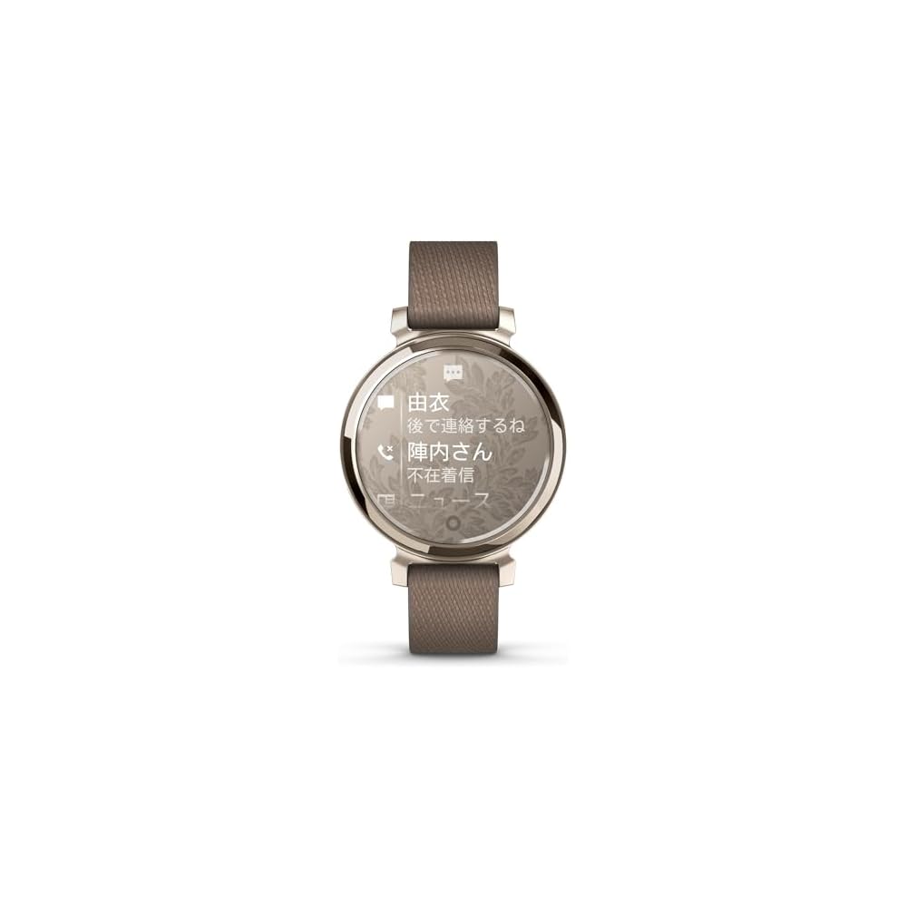 Garmin Lily 2 Classic Coffee Nylon/Cream Gold [Suica Compatible Model/5 Days Battery Life On a Full Charge/sleep Analysis/stress level/Body Battery/co