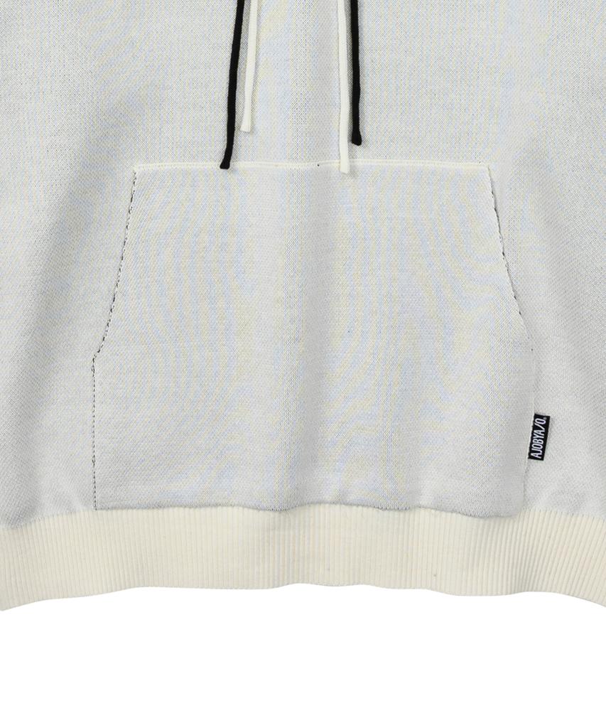 Crying Boy Cotton Knit Hoodie [Ivory]