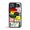 Custodia nera per IPhone XR 6 6S 7 8 Plus X Custodia Cover Etichetta Codice a Barre Retrò per IPhone 12 13 Mini 11 Pro XS Max SE 2020