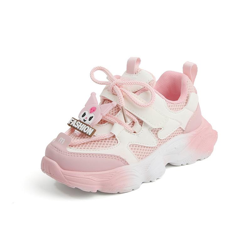 

Mesh Girls Casual Running Shoes Cartoon Chunky Sneakers Lightweight Breathable for Kids the inner length of size 28 shoes is about 18cm розовый