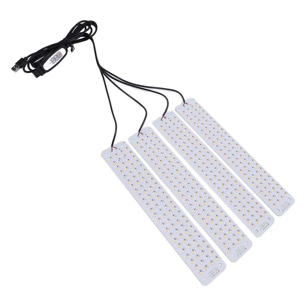 LED Grow Light Panel for Indoor Plants 384 LEDs Growing Lamp Dimmable Intelligent Timing 5V