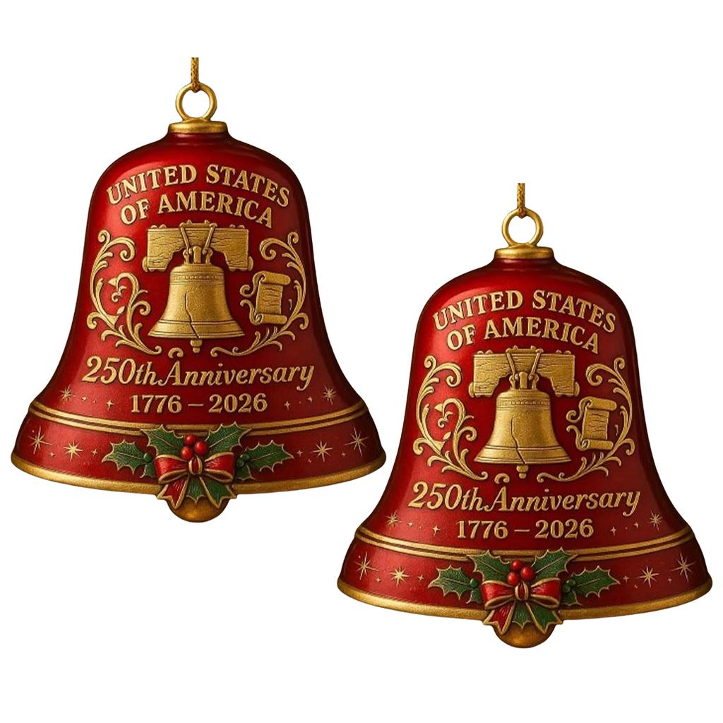 3D Gedenkglocke Mehrzweck Elegant Gefertigt Türklingel Verschleißfest Jubiläumsglocke Ornament für Patriotische Feiertage