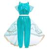 Jasmine Aladdin Child Dress 8-10 Years 140cm Cotton Polyester Green Halloween Carnival Christmas Party Costume