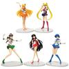 Anime Sailor Moon Action Figure Model Gifts Collectible Figurines for Kids 17cm 5 Pieces In A Set