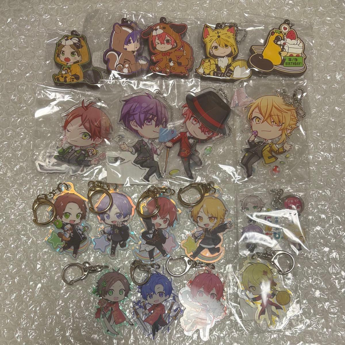 Used Urashima Sakata Ship Rubber Strap Aniraba etc. Acrylic Keychain Set