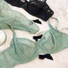 Set de lenjerie intimă franțuzească sexy pentru femei Set de sutien cu broderie din dantelă ultra subțire, confort de vară, sutien respirabil și seturi de lenjerie cu spatele T