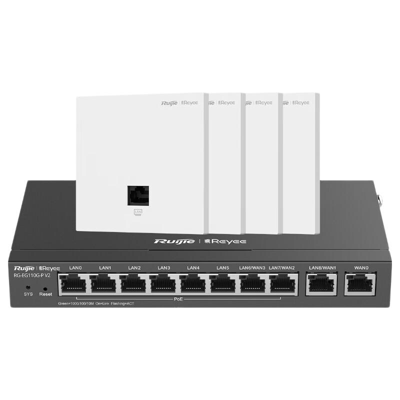 Ruijie Wi-Fi 6 Wall-Mount AP EAP162(G) V2 Whole-Home Mesh System (CN version)