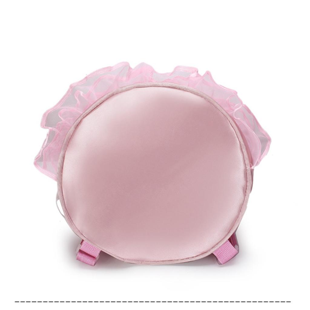 Girls Pink Ballet Dance Bag Students Backpack Embroidered Ruffled Handbag Children Ballerina Bag Kid Gymnastics Backpack