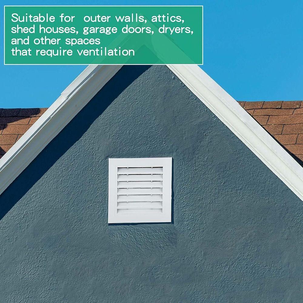 New Aluminum Alloy Air Vent Grille White Square Return Air Grill Gable Wall Shed Vent Attics