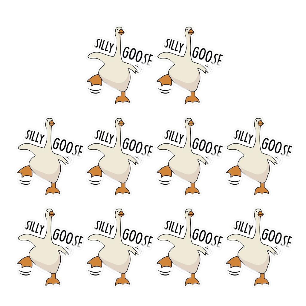 Cute Silly Goose Stickers Aesthetic Decals Laptop Luggage Skateboard Sticker for Water Bottle Tumblers Decorations Kid