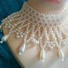 Elegant Layered Pearls Shoulder Necklace Choker for Women Proms Party Wedding Dresses Beaded Shawl Body Jewelry Collar
