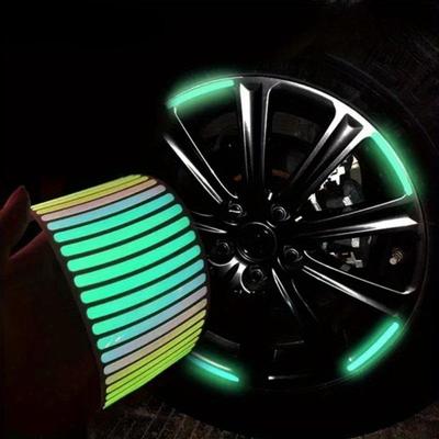 Autocollants lumineux de voiture pour conduite de nuit, autocollants de roues hautement réfléchissants, décoratifs universels pour voiture, vélo, moto, camion, 20 pièces