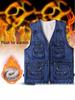 Men's Multi-Pocket Denim Vest for Photography and Fishing