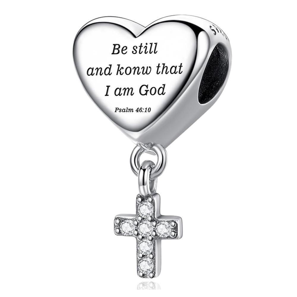 New Cross Charms The Virgin Mary Angel Pendant Beads Necklace Fit Original Copper Bracelets Fine Jewelry Diy Gift