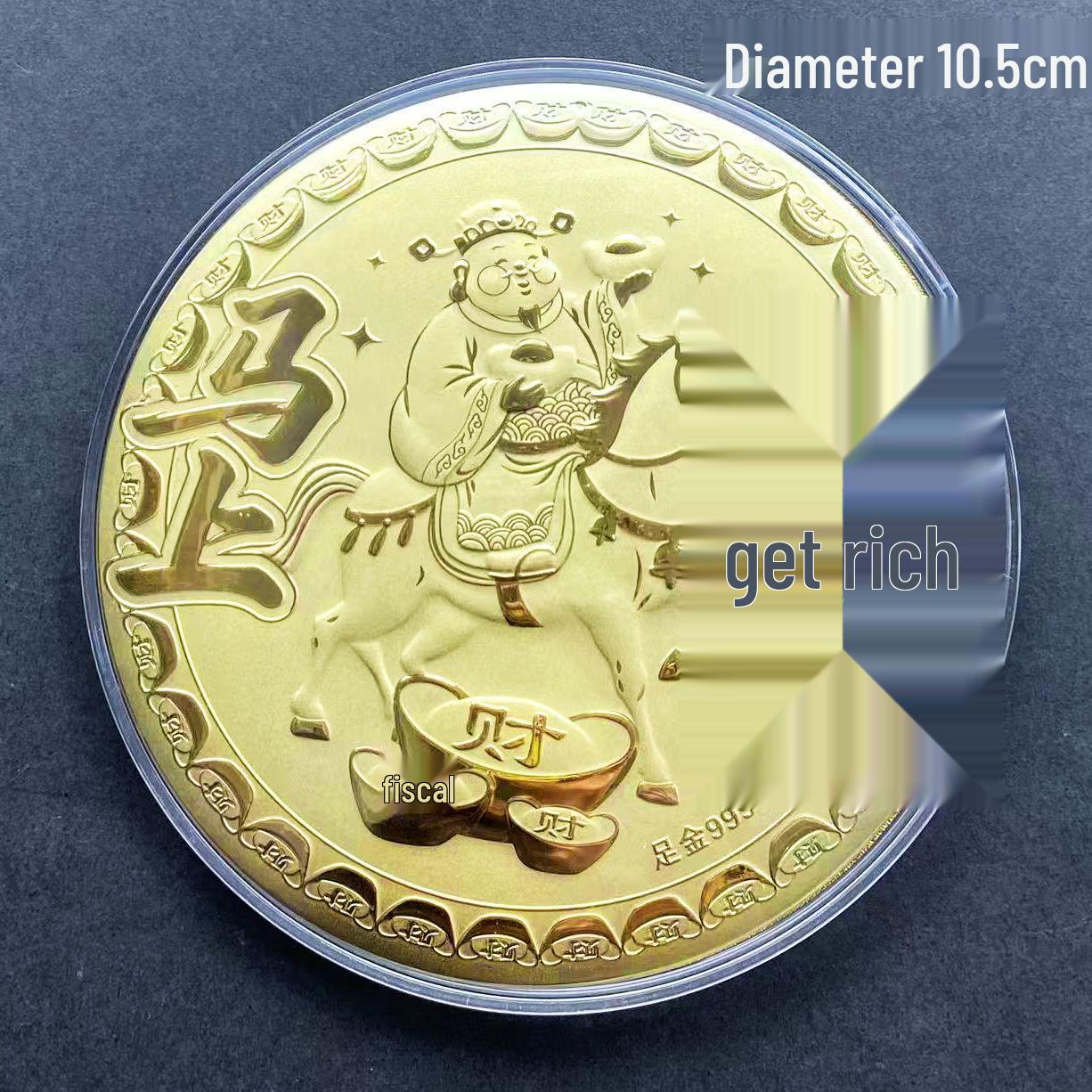 999 Pure Gold God of Wealth Figurine 50mg - Instant Prosperity Year of the Horse Gift
