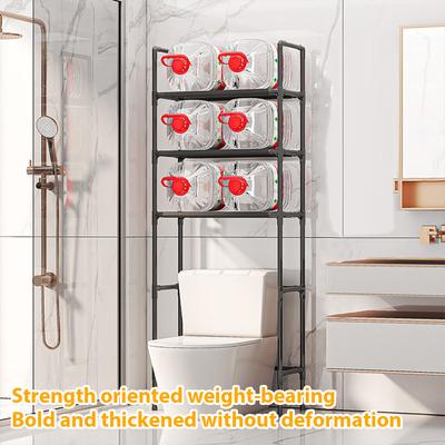 Bathroom Storage Rack Floor Mounted Over Toilet Shelf Multilayer Space Saver Multi-Functional Kitchen Organizer