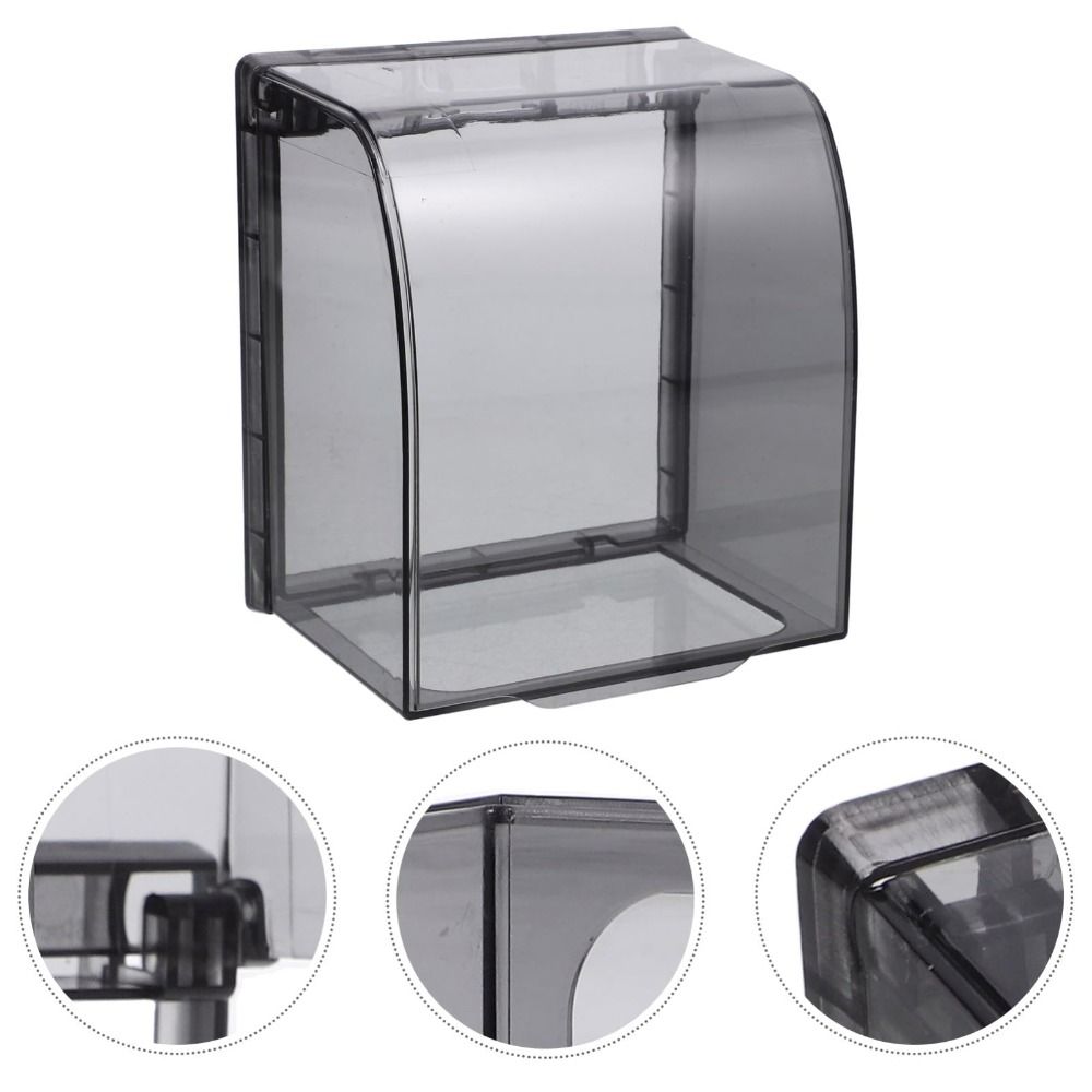 Transparent Outlet Case Plastic Electrical Safety Guard Waterproof Socket Box  Wall-mounted