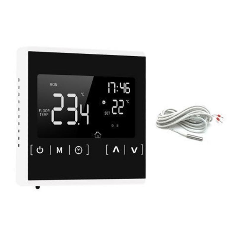 Intelligent WiFi Thermostat Programmable Room Controller for Underfloor Heating and Gas Boiler with Touch Display Screen