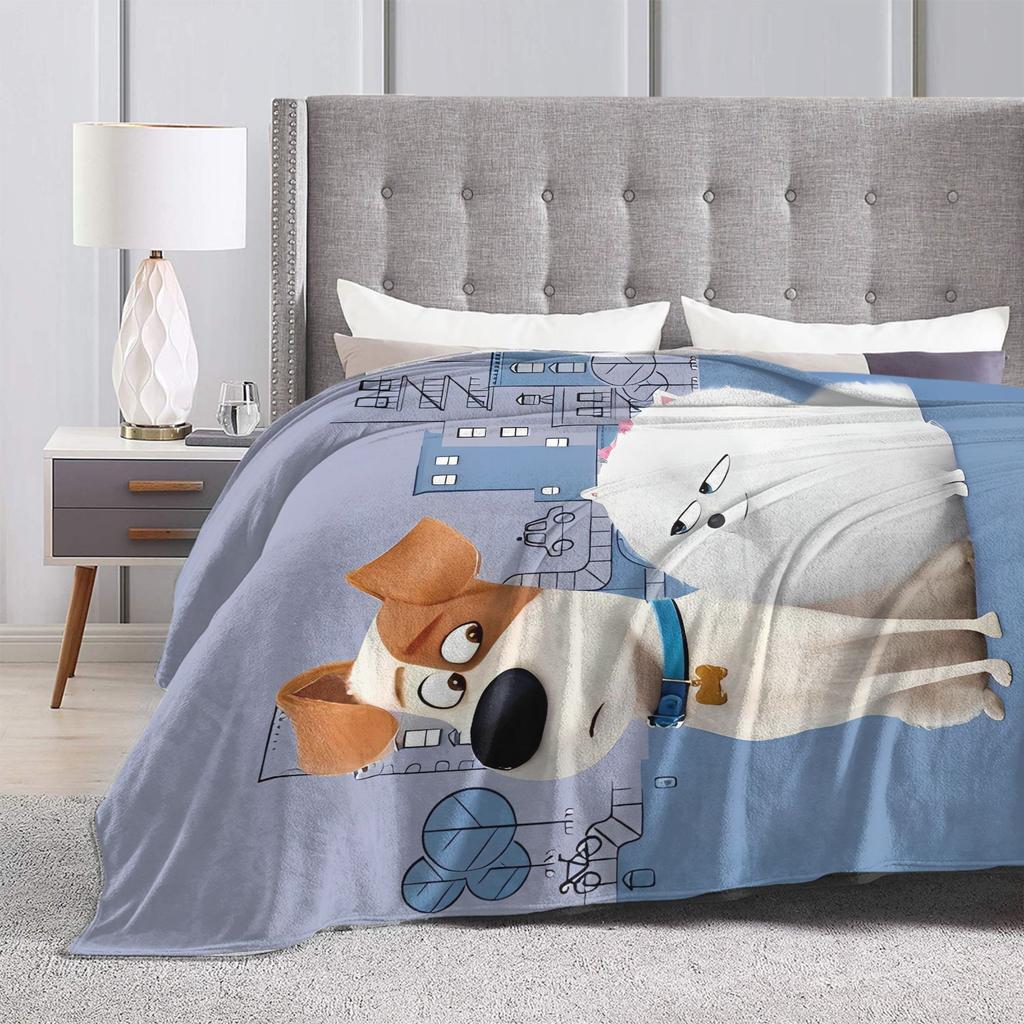 La Vita Segreta degli Animali Domestici Coperta di Flanella Primavera Morbida Calda Plaid per Bambine Bambini Divano Sedia Copriletto alla Moda Copriletto