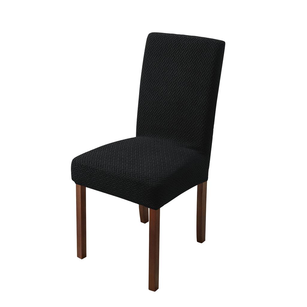 1PC Jacquard Dining Chair Cover Elastic Dustproof Chairs Cover New Solid Color Non-slip Chair Protector for Home Banquet Hotel