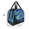 Insulated Lunch Tote Bag for Women School Portable Thermal Cooler Almond Blossoms Flowers Art Lunch Box