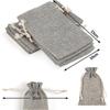 30 Pack Burlap Bag, 5 Color Burlap Bag With Ribbon Drawstring, Reusable Linen Bag For Wedding Jewelry Storage H