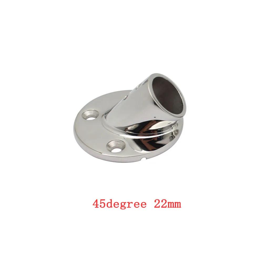 7/8' Or 1' 22mm/25mm Tube Pipe Marine 316 Stainless Steel Deck Handrail Rail Fitting Stanchion Round Base Mount Boat Accessories