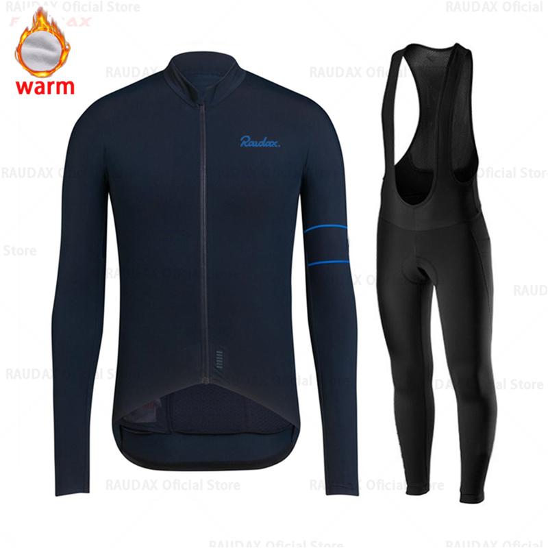 2026 Winter Fleece Riding Suit Set Clothes Roupa Ciclismo Masculino Long Sleeve Cycling Jersey Men Culotte Ciclismo Cycling
